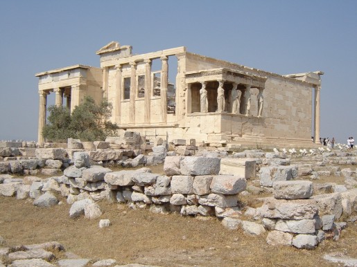 The Erechtheion with a view of the Porch of the Caryatids 